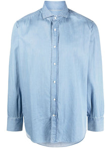  Brunello Cucinelli Shirts Clear Blue