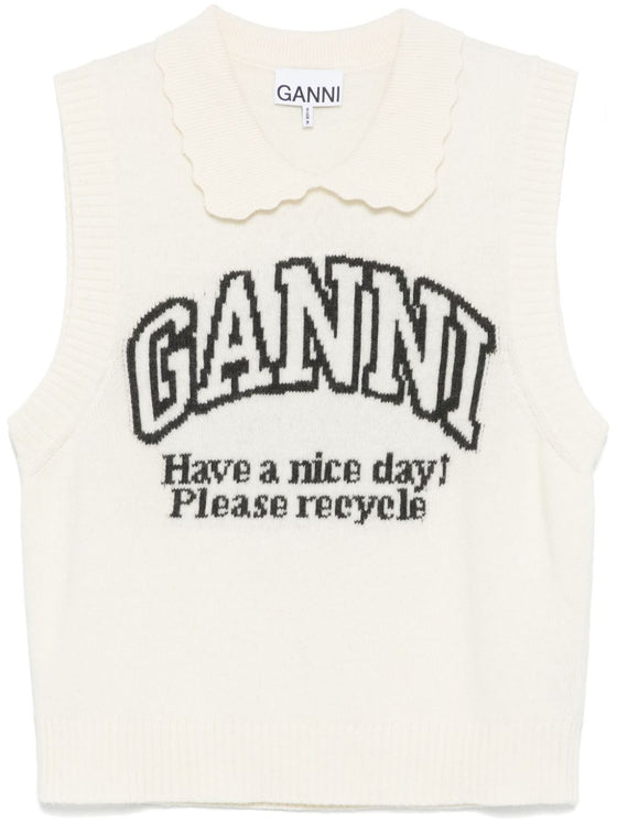 GANNI Sweaters Beige