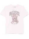 GANNI T-shirts and Polos Pink