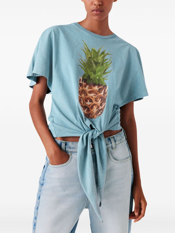 Stella McCartney Pineapple Tie-front Cotton T-Shirt