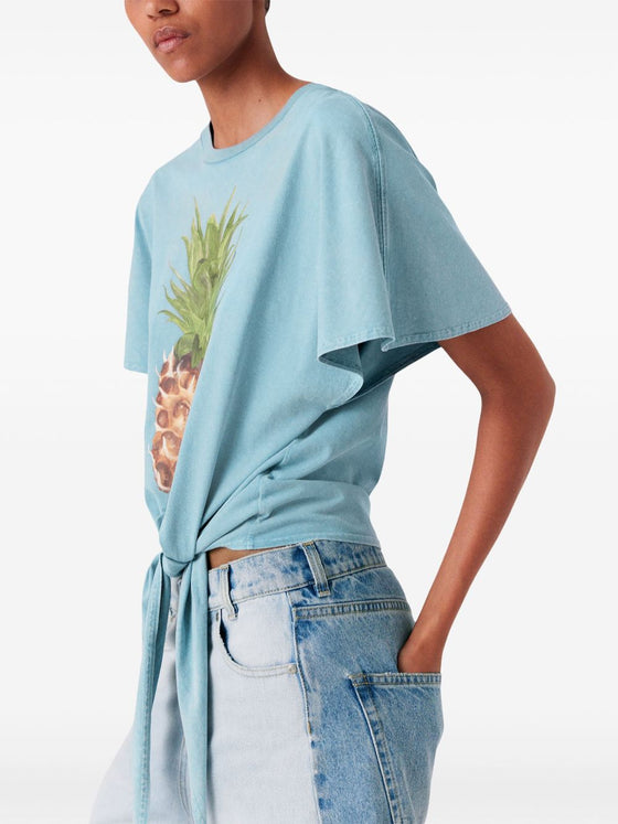 Stella McCartney Pineapple Tie-front Cotton T-Shirt