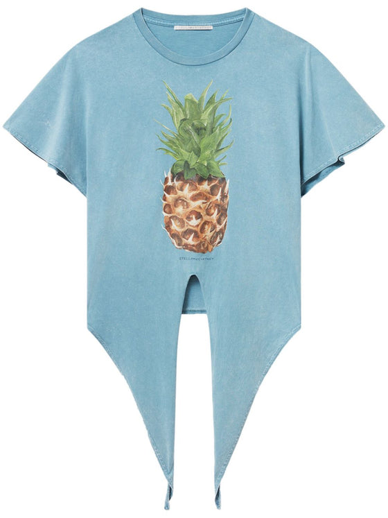 Stella McCartney Pineapple Tie-front Cotton T-Shirt