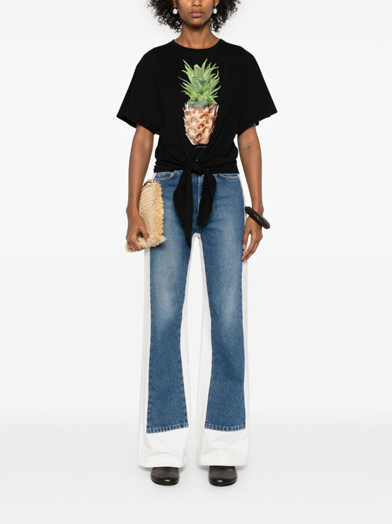 Stella McCartney Pineapple Tie-front Cotton T-Shirt