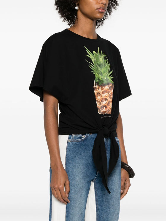 Stella McCartney Pineapple Tie-front Cotton T-Shirt