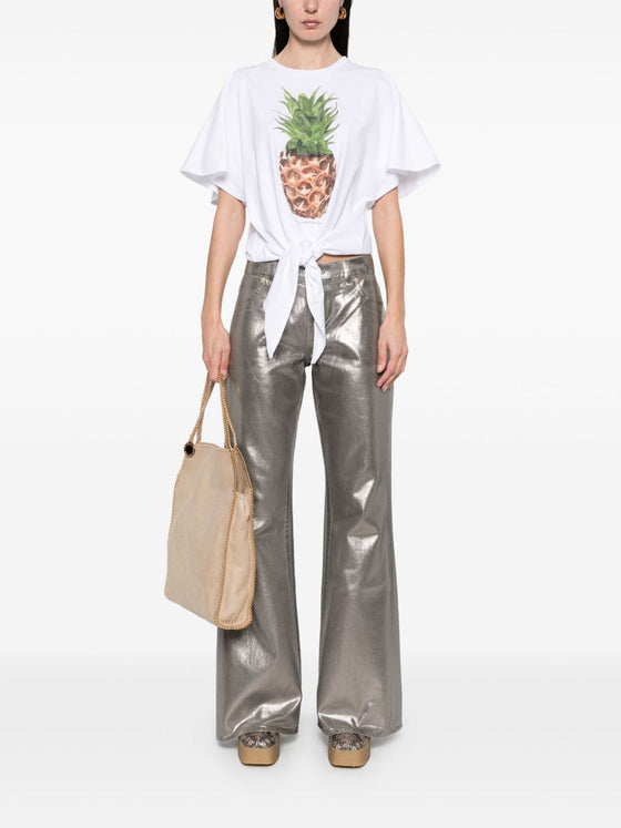 Stella McCartney Pineapple Tie-front Cotton T-Shirt