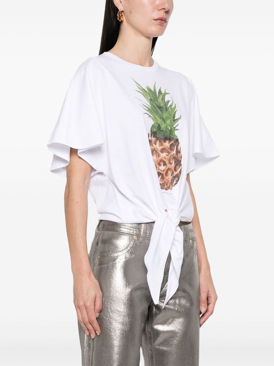 Stella McCartney Pineapple Tie-front Cotton T-Shirt