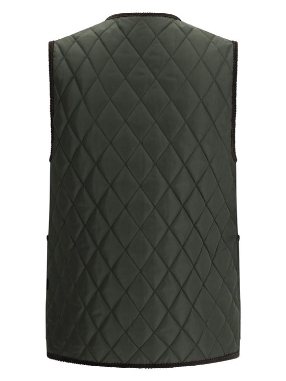 Burberry diamond-quilted sleeveless jacket