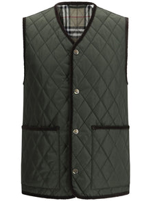  Burberry diamond-quilted sleeveless jacket