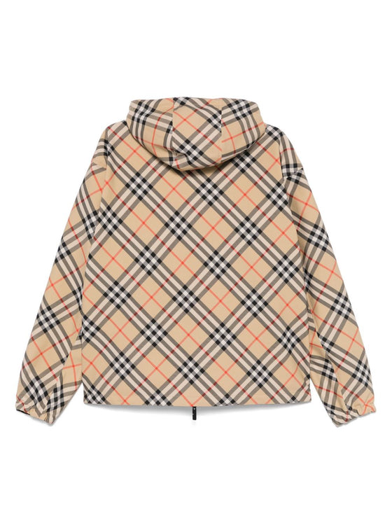 Burberry check pattern reversible jacket