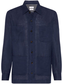  Brunello Cucinelli Shirts Blue