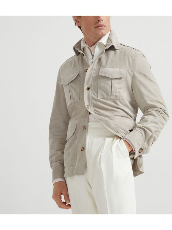 Brunello Cucinelli Leather shirt jacket