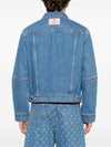 Marine Serre crescent moon-print denim jacket