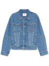 Marine Serre crescent moon-print denim jacket