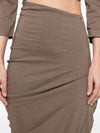 Cortana mite long skirt brown