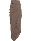 Cortana mite long skirt brown