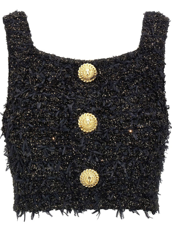 Balmain Lurex Tweed Top