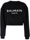 Balmain logo print cotton sweatshirt