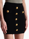 Balmain Button Embellished Knitted Skirt