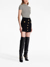 Balmain Button Embellished Knitted Skirt