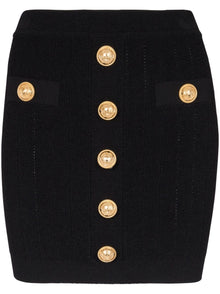  Balmain Button Embellished Knitted Skirt