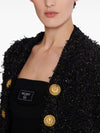 Balmain Embellished metallic bouclé-tweed jacket