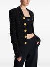 Balmain Embellished metallic bouclé-tweed jacket