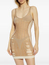 Diesel Semi-Sheer Panelled beige Mini Dress