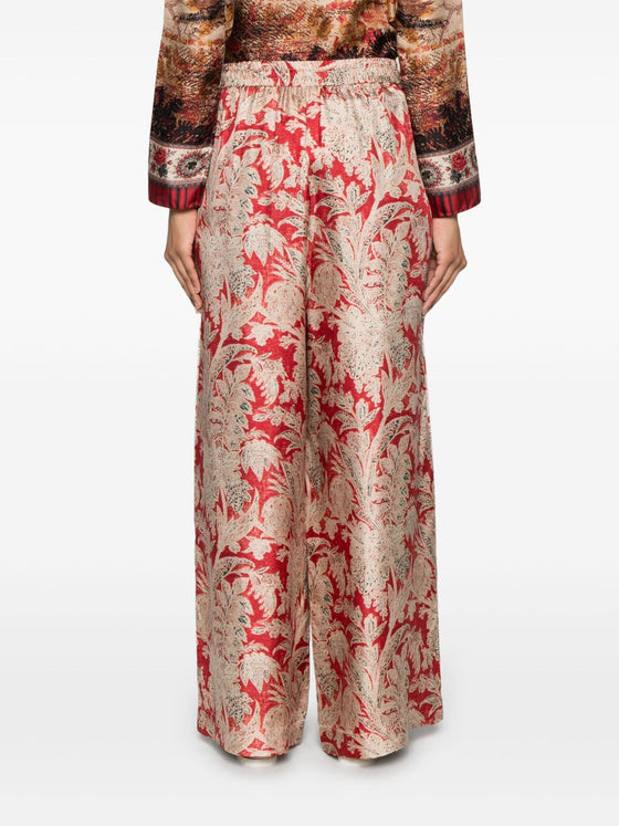 Pierre Louis Mascia Aloe silk palazzo pants