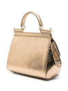 Dolce & Gabbana Sicily metallic leather tote bag