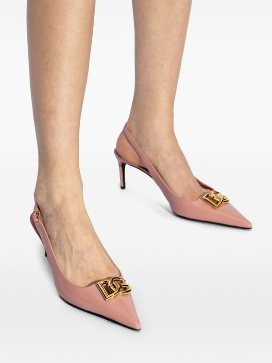 Dolce & Gabbana 65mm logo-plaque patent pumps