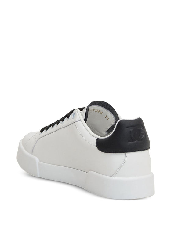 Dolce & Gabbana Portofino perforated-logo leather sneakers