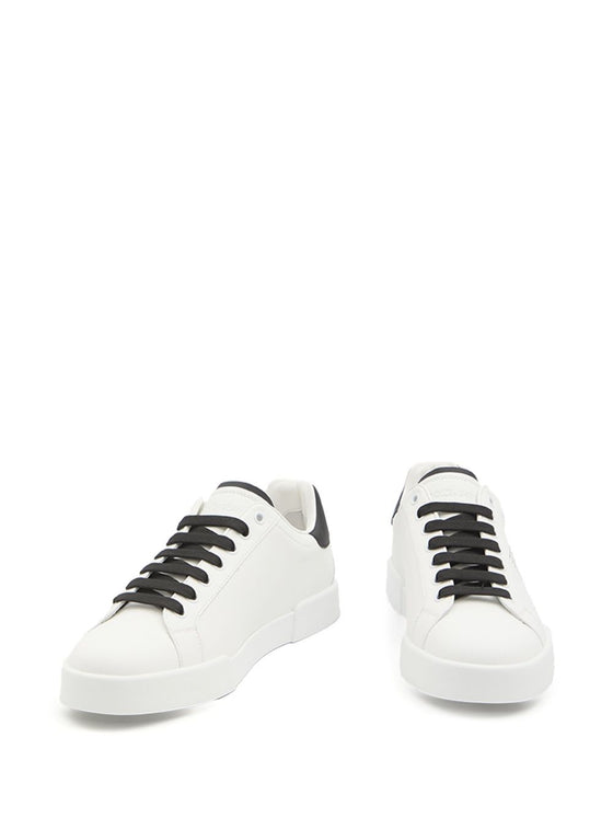 Dolce & Gabbana Portofino perforated-logo leather sneakers