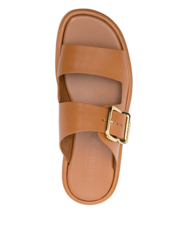 Tod's Sandals Leather Brown