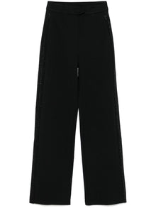  Emporio Armani jersey trousers with bands and micro studs