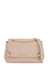 Strathberry mini horizontal bag in calf leather in oat color with gold metal detail