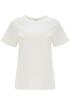 Toteme off-white organic cotton t-shirt with curved seams