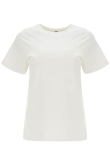  Toteme off-white organic cotton t-shirt with curved seams