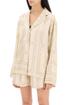 Toteme monogram silk pajama top