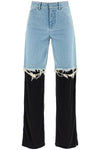 Christopher Esber high-waisted jeans with jersey inserts