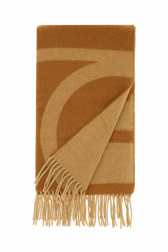 Toteme monogram jacquard wool scarf