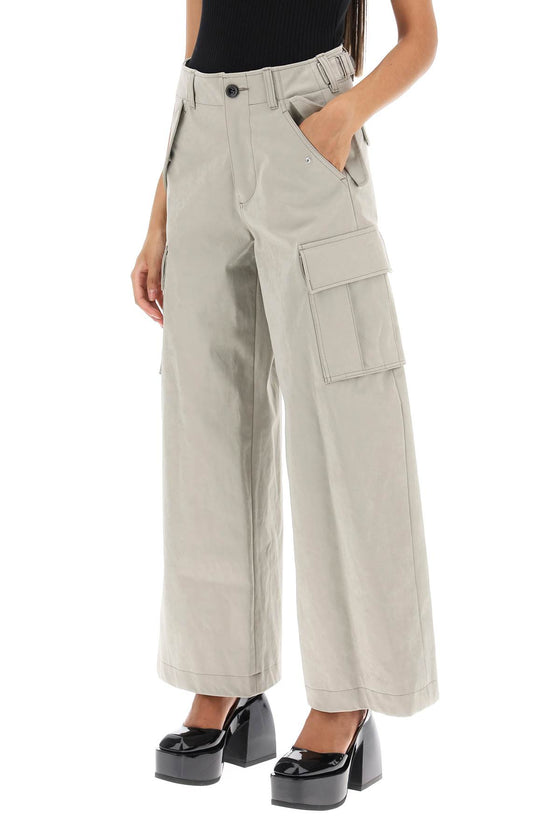 Sacai peach skin technical cargo pants