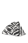 The Attico black and white zebra print calfskin clutch with zip