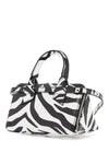 The Attico mini bag friday black and white animal print in calfskin