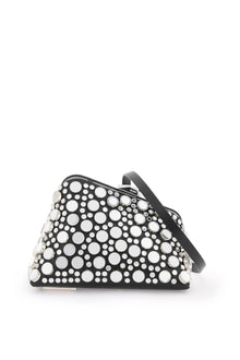  The Attico mini midnight clutch with mirrored studs