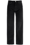 Toteme faded black organic cotton jeans with twisted seams