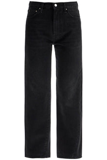  Toteme faded black organic cotton jeans with twisted seams