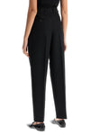 Toteme tailored high-waisted wide-leg pants black sustainable materials