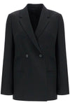 Toteme black double-breasted loose blazer