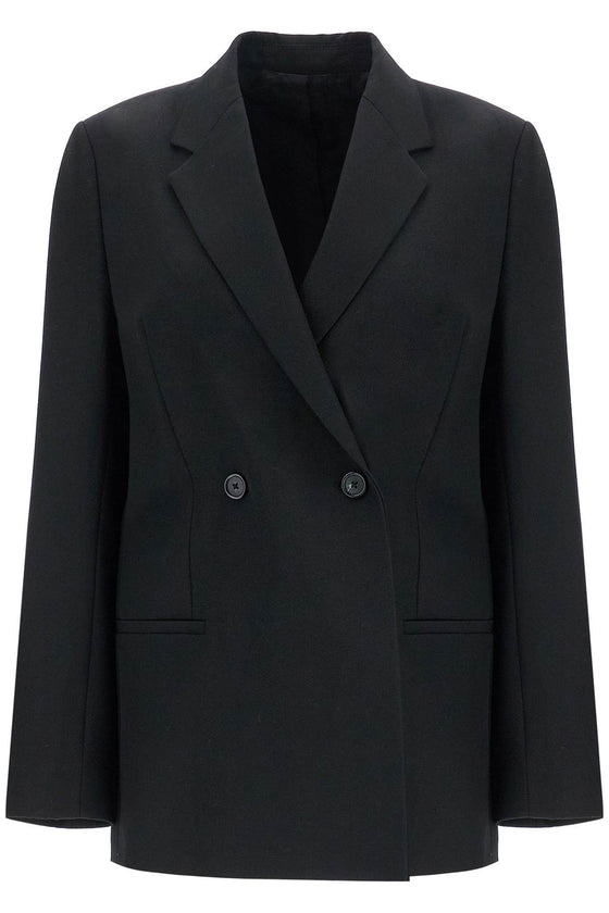 Toteme black double-breasted loose blazer