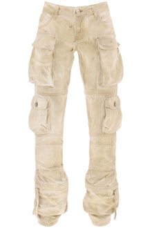  The Attico 'essie' cargo pants with marble effect